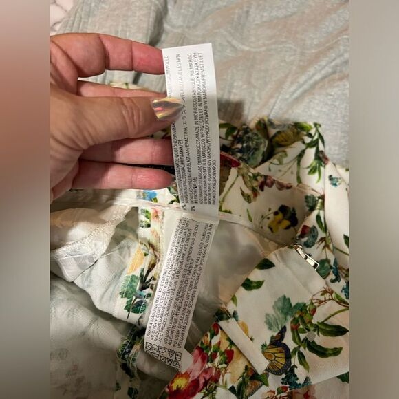 Zara Floral Straight Leg Pants - Multicolor - Picture 7 of 9